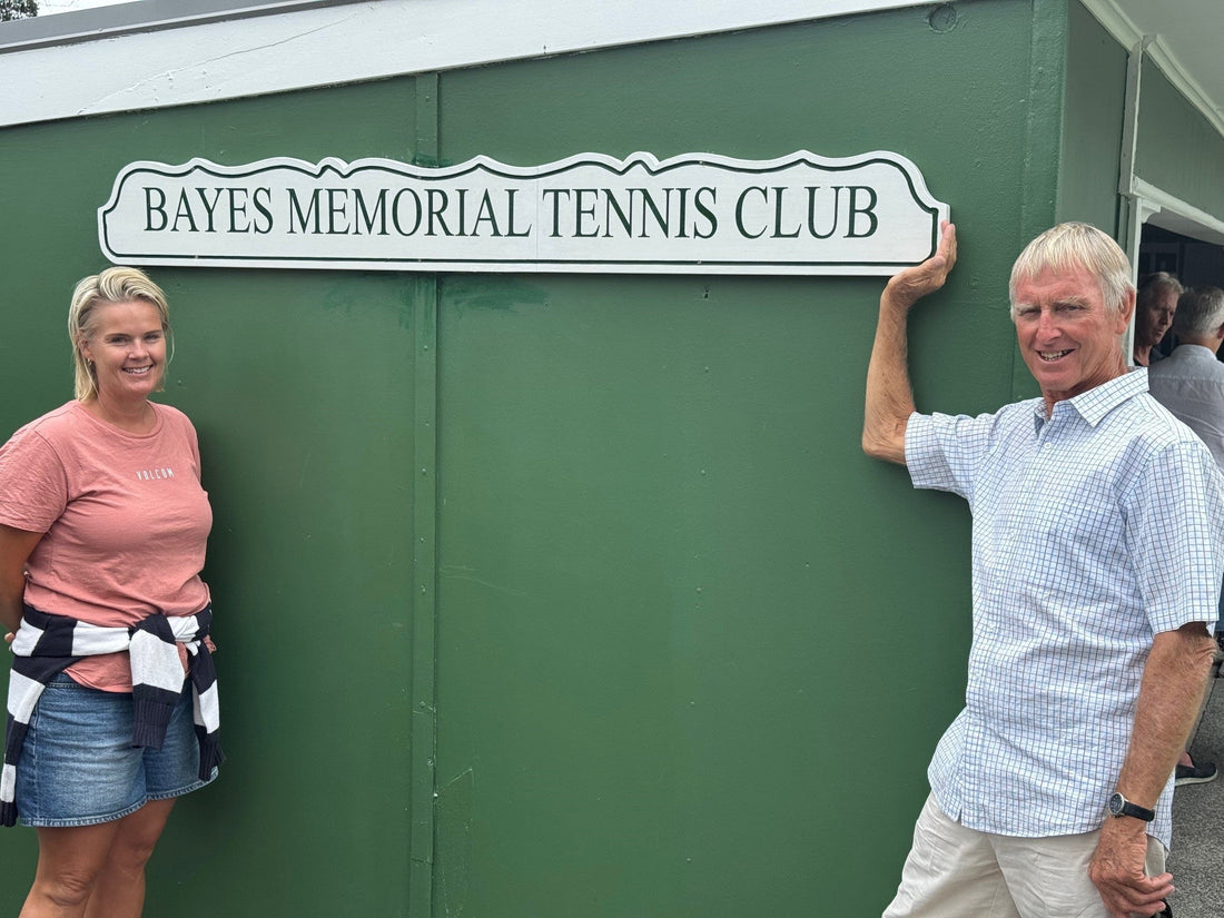 New Sign for Bayes Memorial Tennis Club