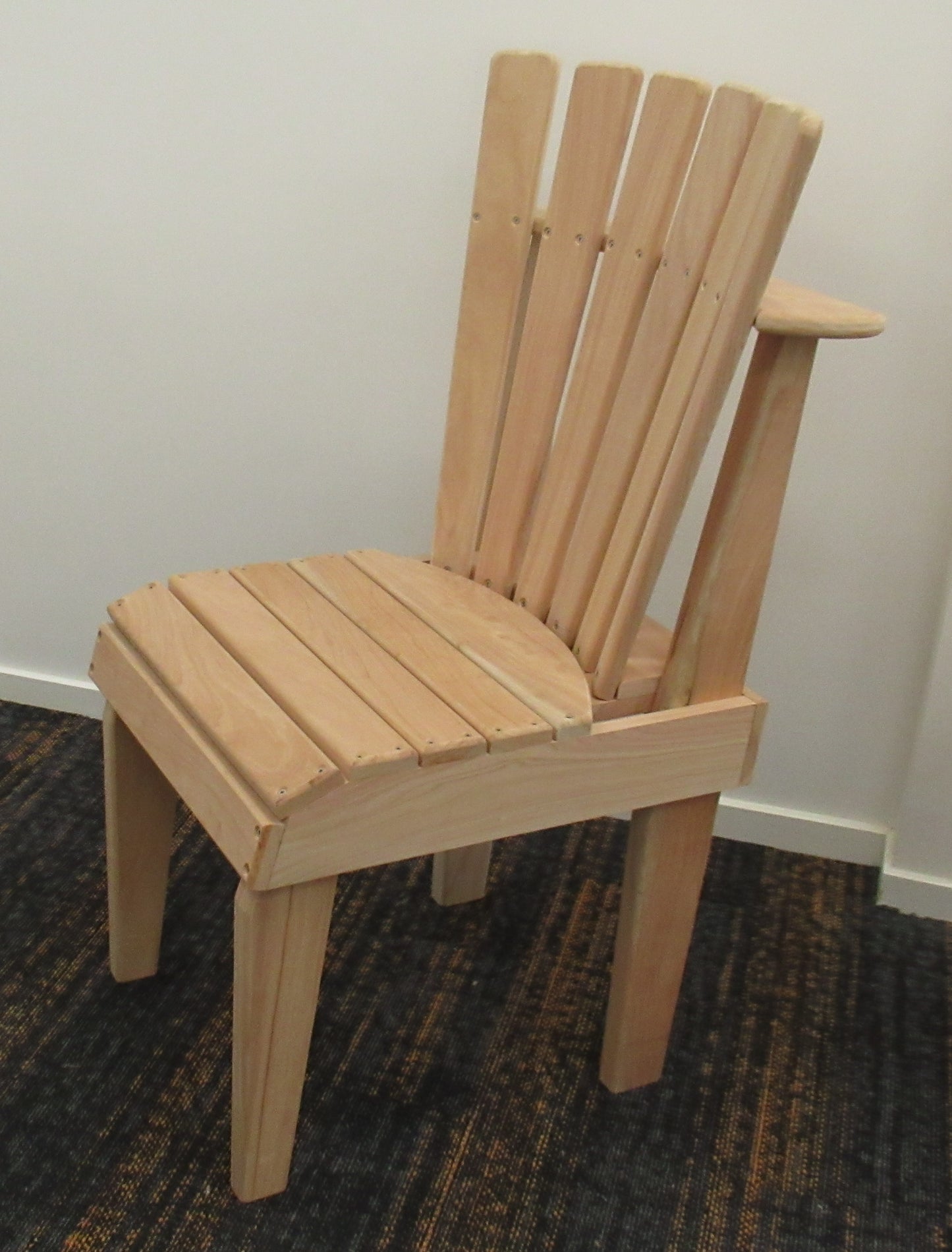 Macrocarpa upright "BBQ" chair